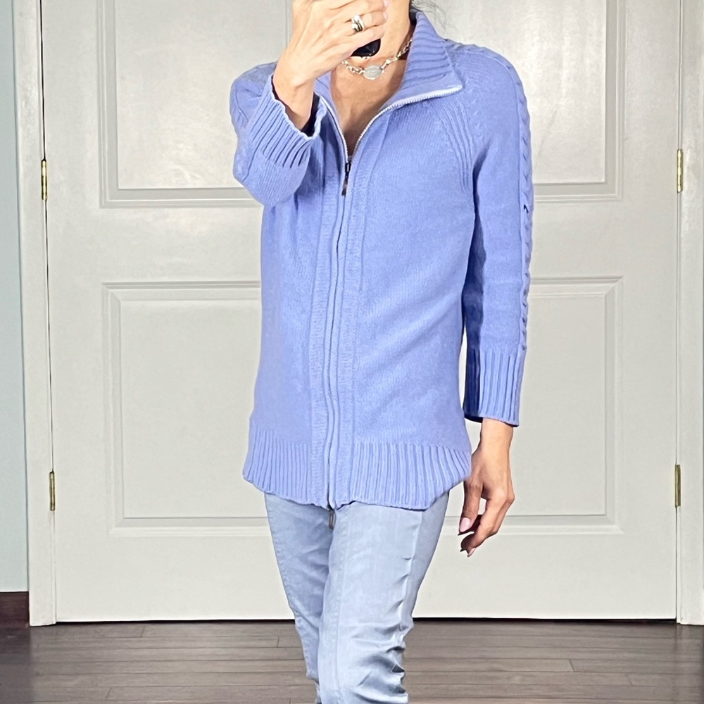 IN CASHMERE by colour works 100% cashmere zip up sweater - Picture 1 of 11